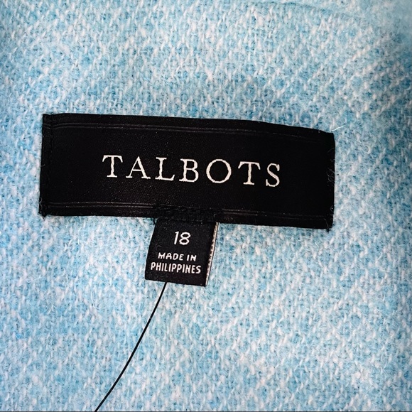 Talbots Women’s Blazer Jacket Blue Wool Blend Twill Size 18 - Picture 7 of 10